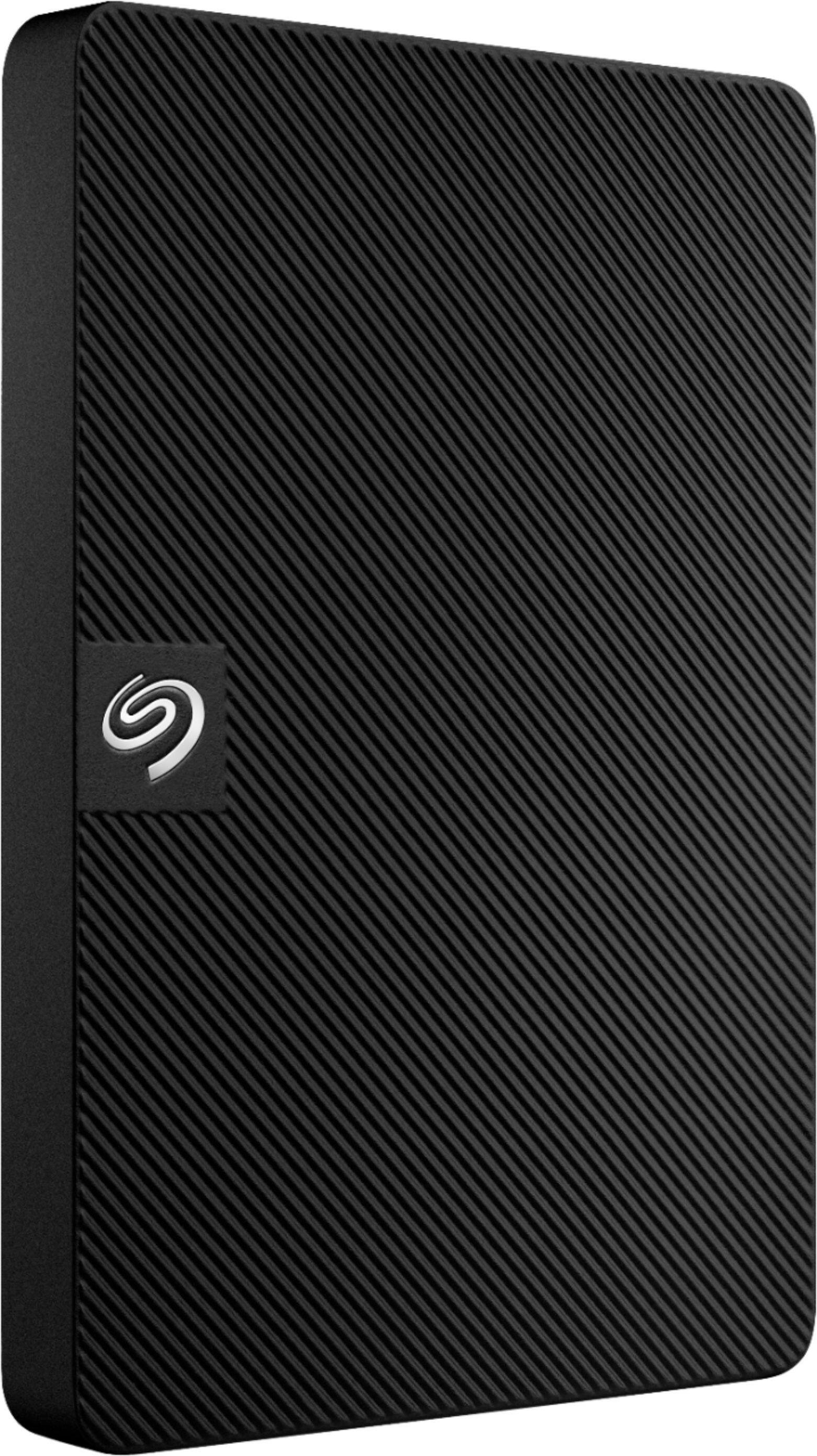 Angle. Seagate - Expansion 2TB External USB 3.0 Portable Hard Drive with Rescue Data Recovery Services - Black.
