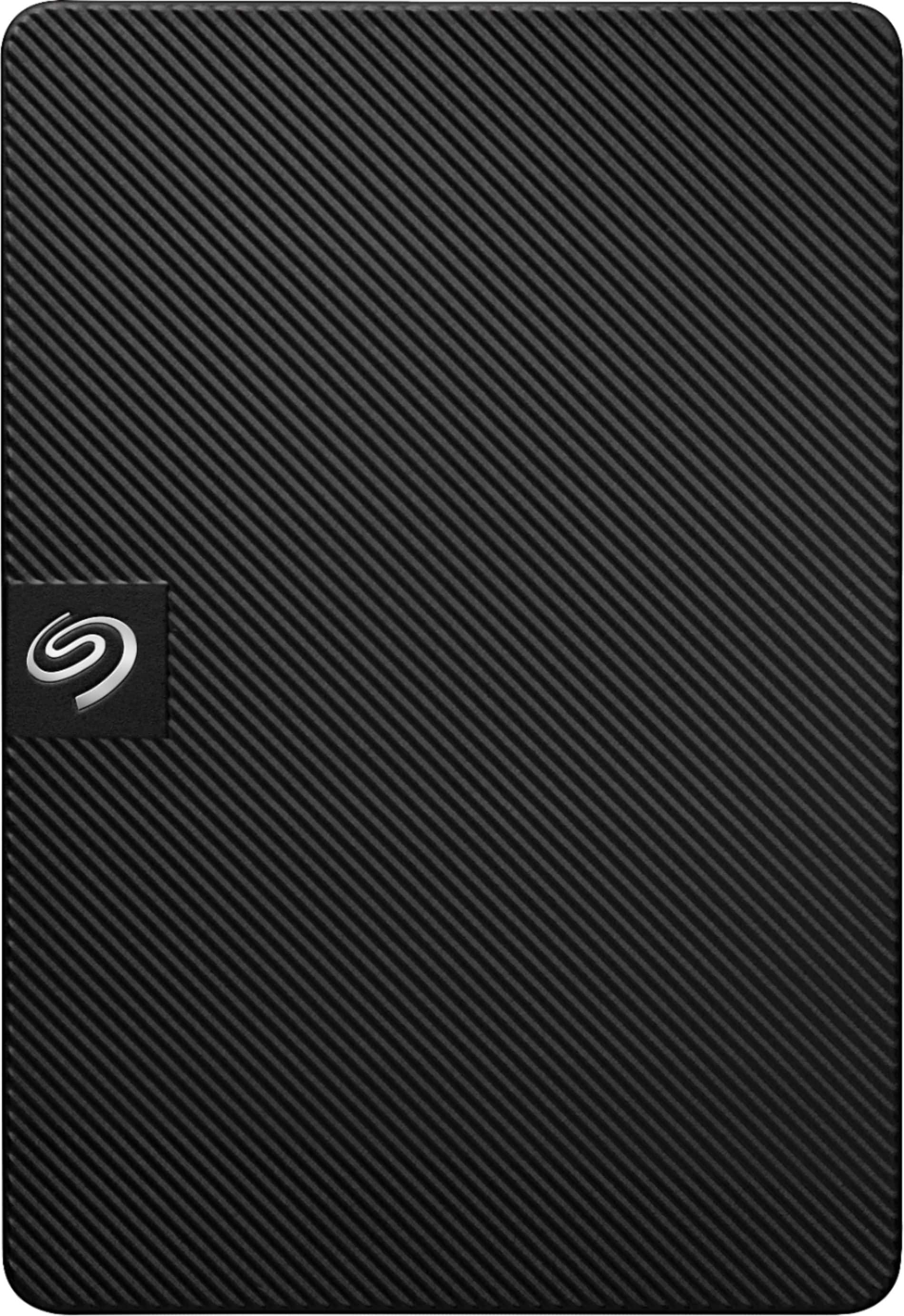 Front. Seagate - Expansion 2TB External USB 3.0 Portable Hard Drive with Rescue Data Recovery Services - Black.