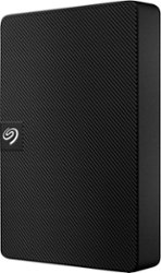 Seagate - Expansion 4TB External USB 3.0 Portable Hard Drive with Rescue Data Recovery Services - Black - Front_Zoom