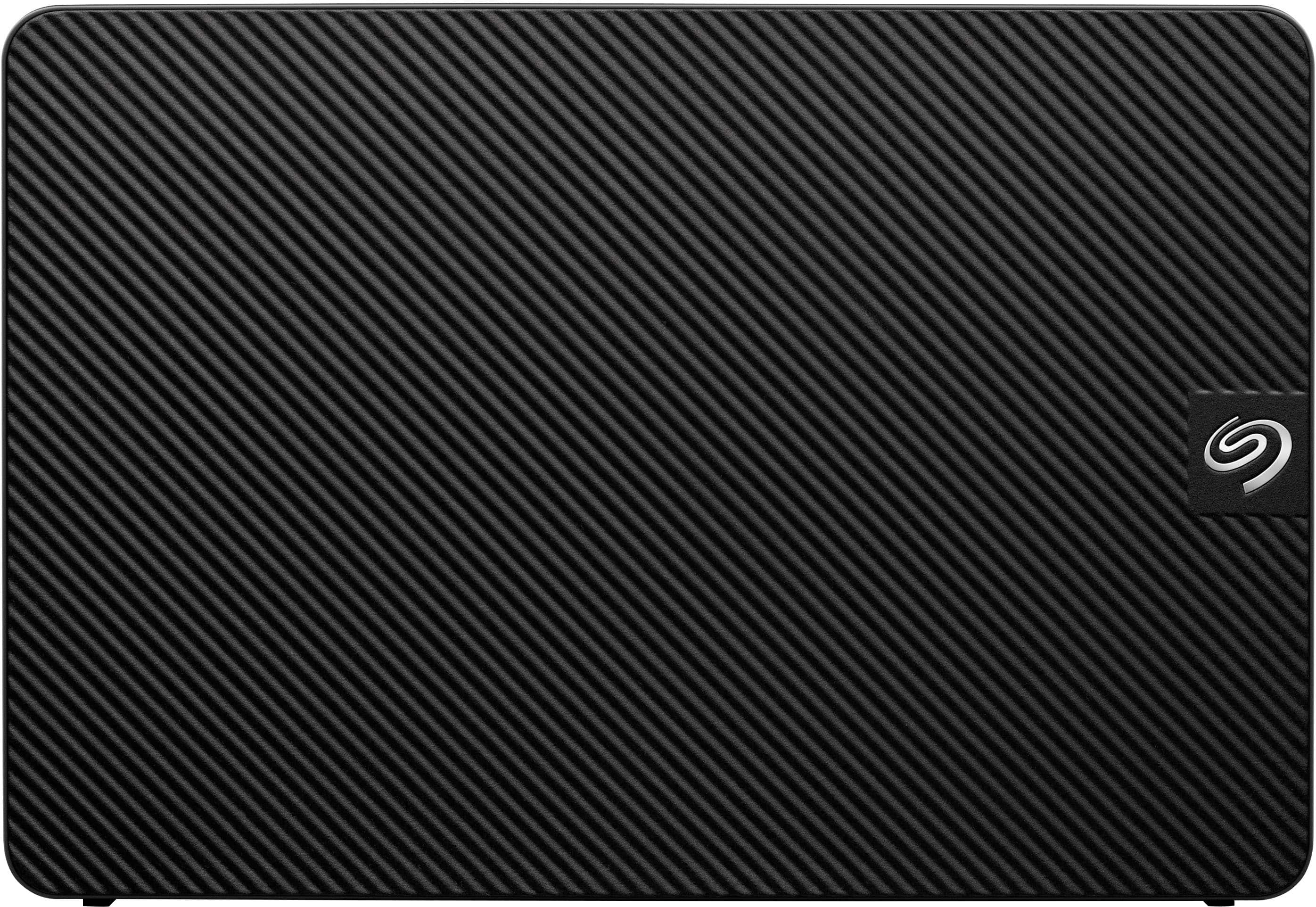 Left. Seagate - Expansion 8TB External USB 3.0 Desktop Hard Drive with Rescue Data Recovery Services - Black.