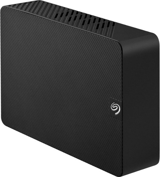 Front. Seagate - Expansion 8TB External USB 3.0 Desktop Hard Drive with Rescue Data Recovery Services - Black.