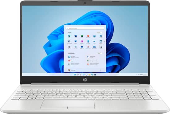 Front Zoom. HP - 15.6" Laptop Intel Core i3 - 8GB Memory - 256GB SSD - Natural Silver.