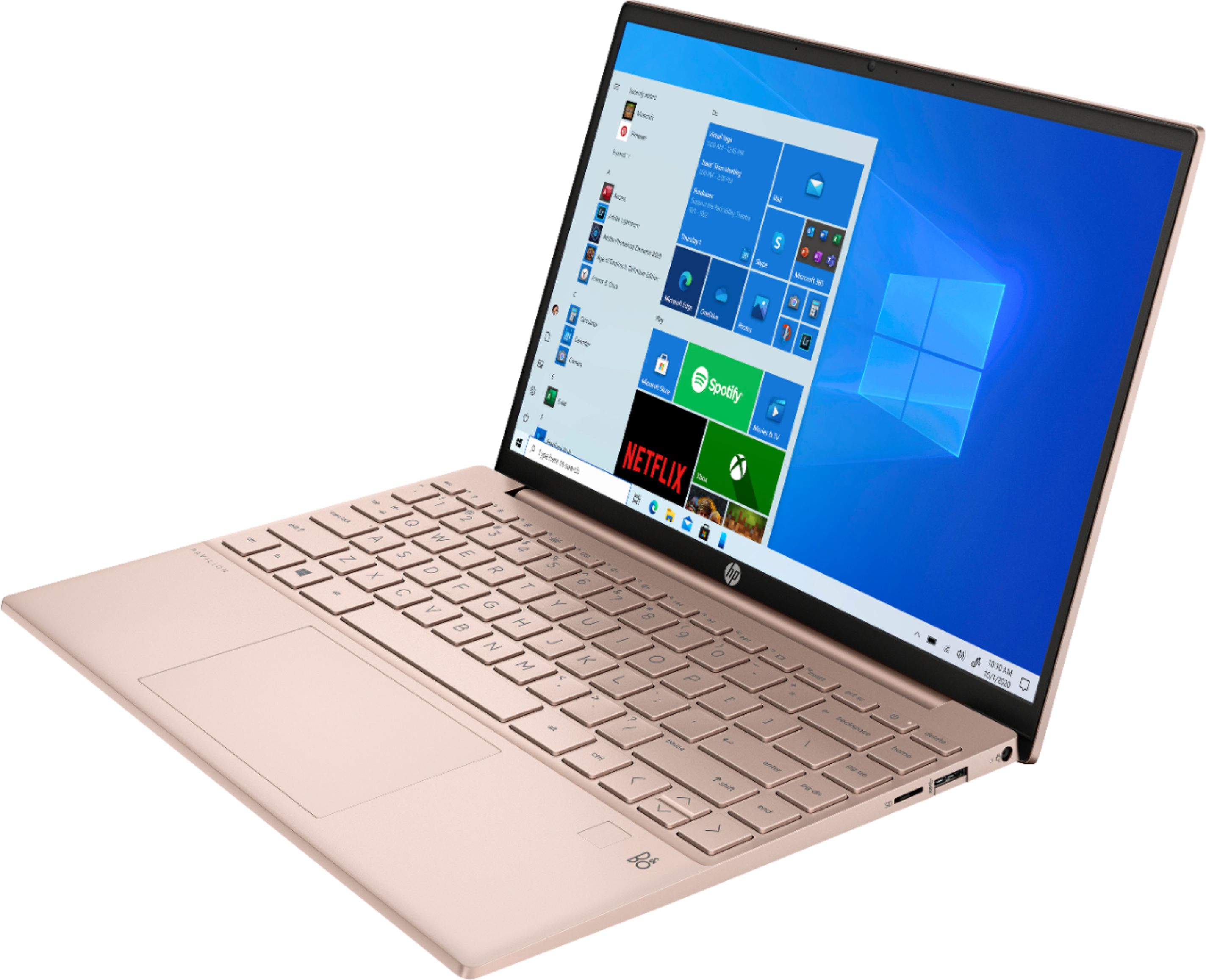 Angle View: HP - Pavilion Aero 13.3" Laptop - AMD Ryzen 5 - 16GB Memory - 512GB SSD - Pale Rose Gold