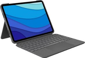 Logitech - Combo Touch iPad Pro Keyboard Folio for Apple iPad Pro 11" (1st, 2nd, 3rd & 4th Gen) with Detachable Backlit Keyboard - Oxford Gray - Angle_Zoom