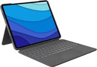 Logitech - Combo Touch Keyboard Folio for Apple iPad Pro 12.9" (5th & 6th Gen) with Detachable Backlit Keyboard - Oxford Gray - Front_Zoom