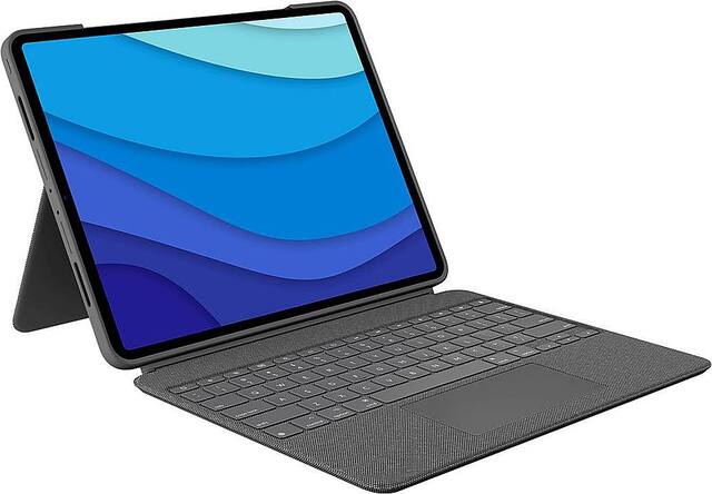 Logitech - Combo Touch Keyboard Folio for Apple iPad Pro 12.9" (5th & 6th Gen) with Detachable Backlit Keyboard - Oxford Gray