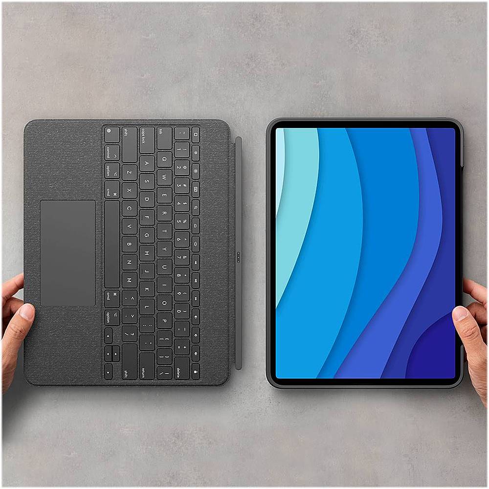 Mellem Bungalow bord Logitech Combo Touch Keyboard Folio for Apple iPad Pro 12.9" (5th & 6th  Gen) with Detachable Backlit Keyboard Oxford Gray 920-010097 - Best Buy