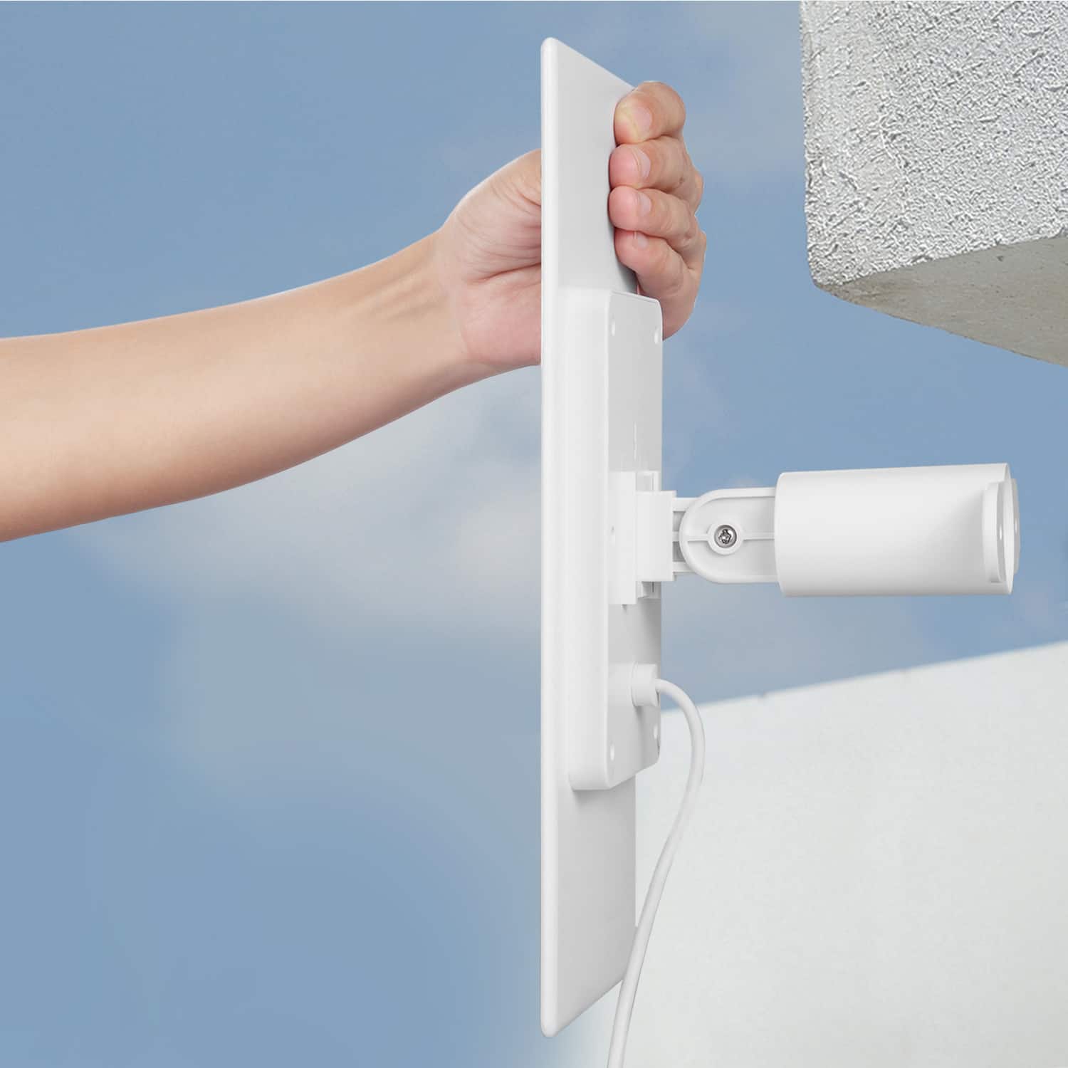 Alt View Zoom 12. Wasserstein - Solar Panel for Google Nest Cam (Battery) - White.