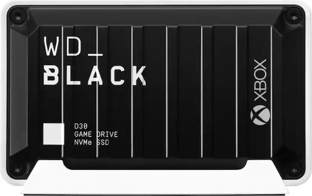 Front. WD - D30 Game Drive for Xbox 1TB External USB Type C Portable SSD - Black.