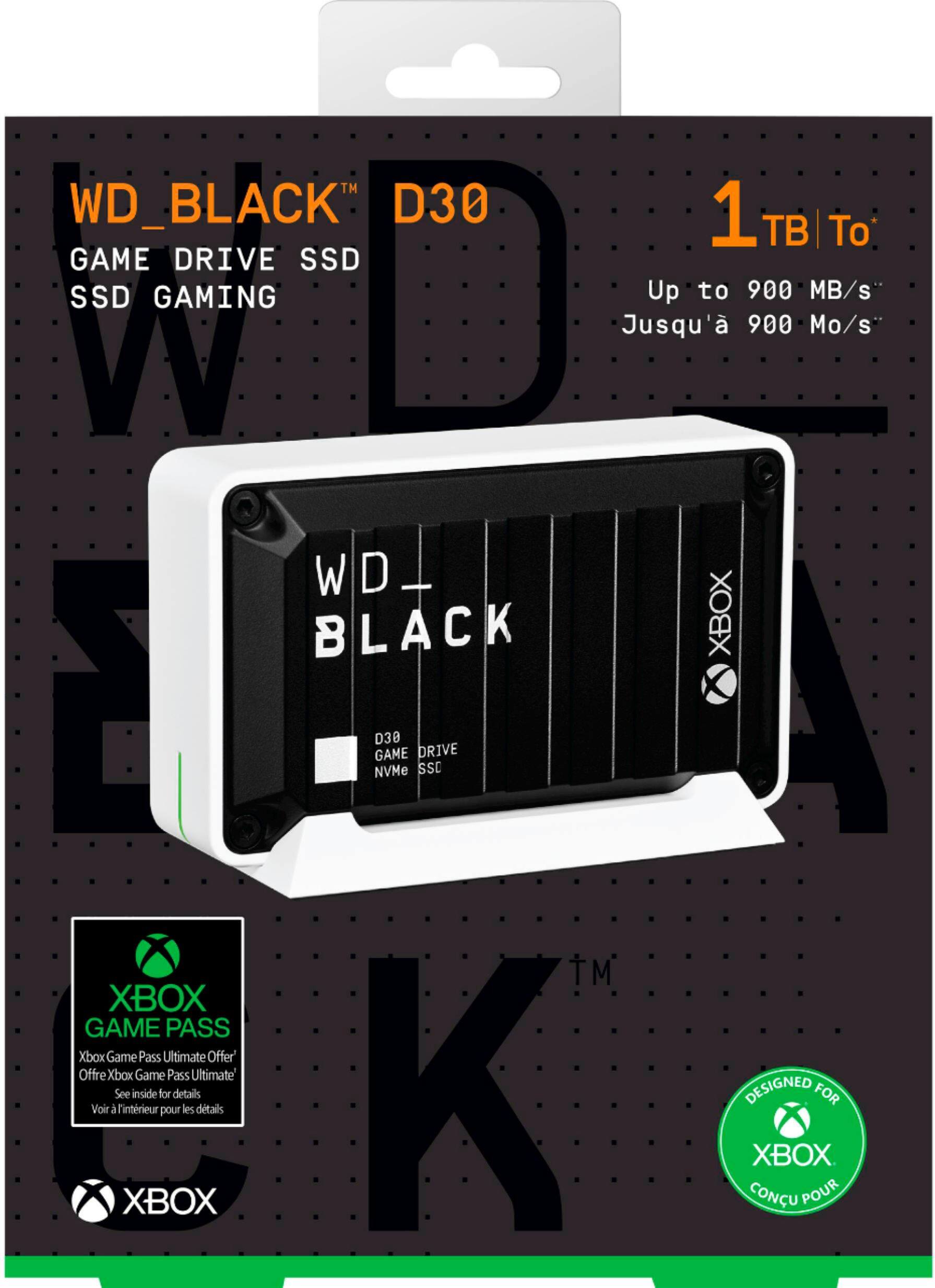 Alt View 15. WD - D30 Game Drive for Xbox 1TB External USB Type C Portable SSD - Black.