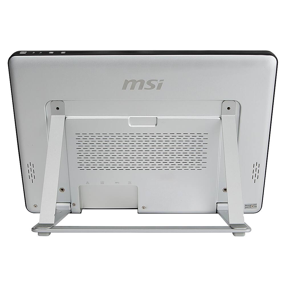 Back View: MSI - PRO 16 Flex 15.6" AIO HD Touchscreen Desktop - Celeron N4000 - 4GB Memory - 64GB SATA SSD - Win 10 Pro - Silver