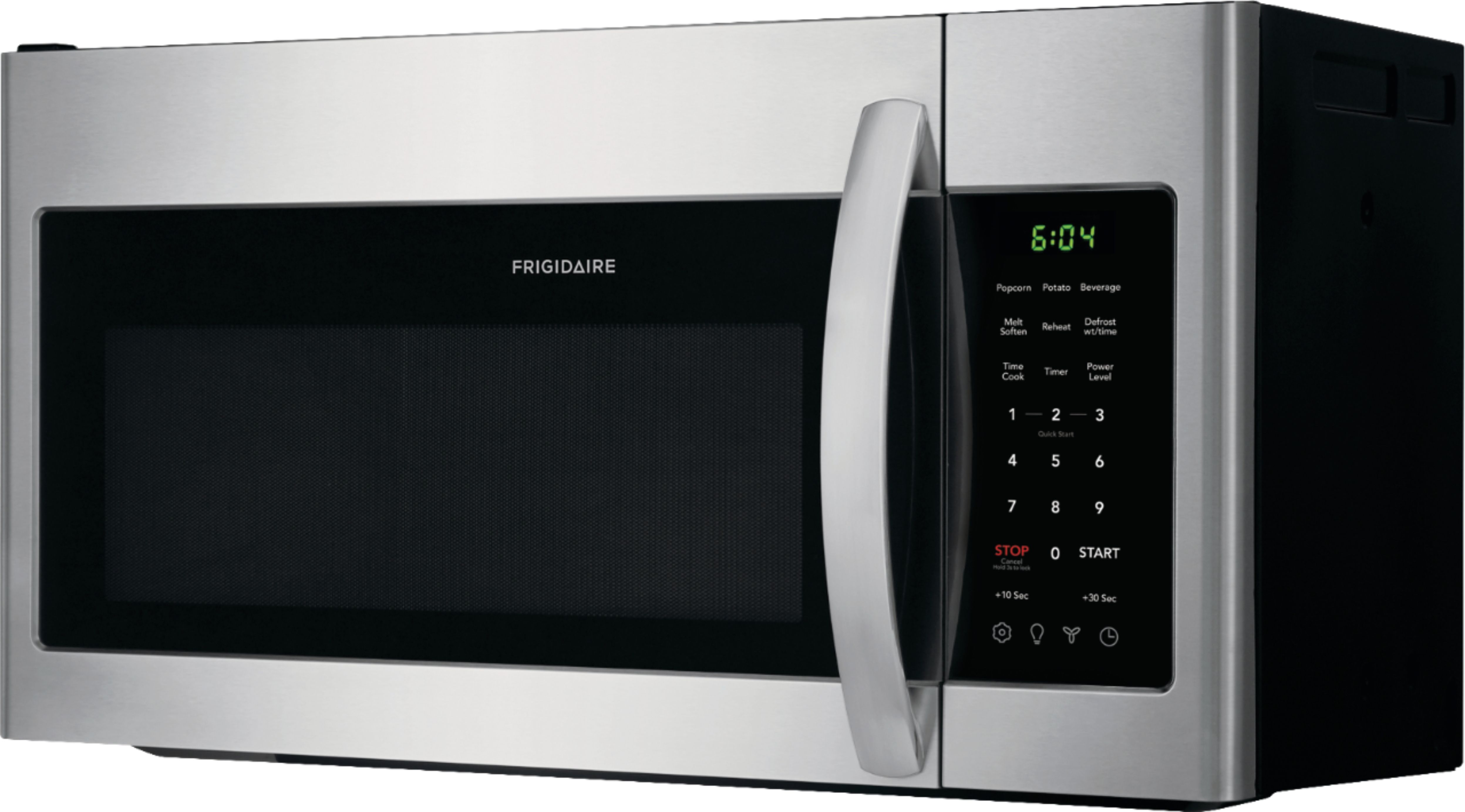 Left View: GE - 1.7 Cu. Ft. Over-the-Range Microwave - Black