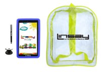 Front Zoom. LINSAY - 7" Kids Tablet, Stylus, Tablet Pop Holder, and Backpack Bundle - 32GB - Blue.