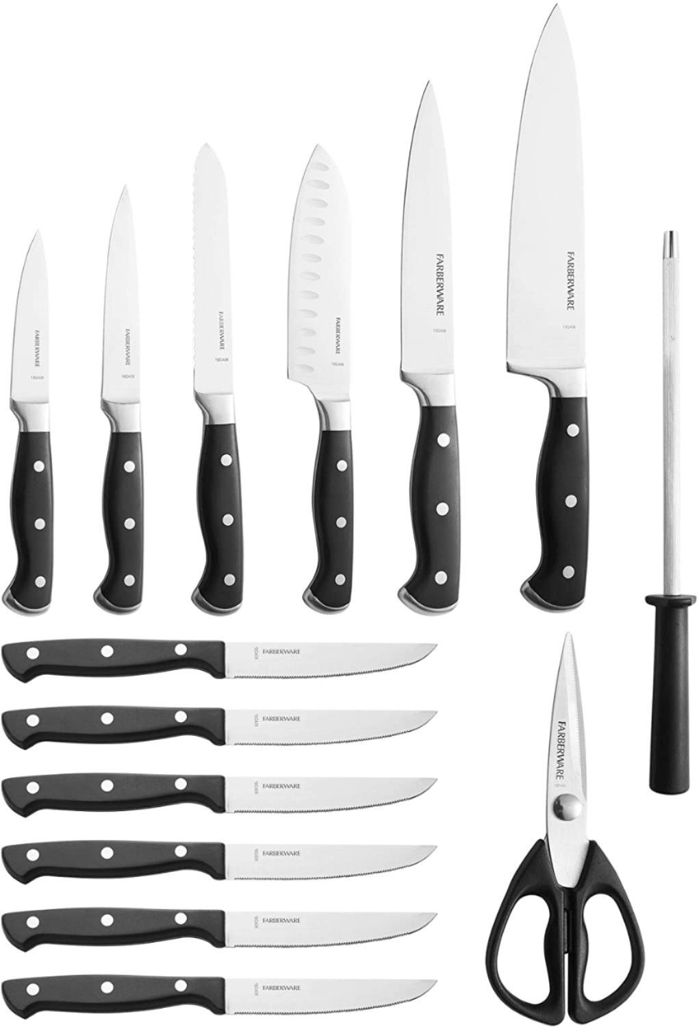 Best Buy: Farberware Forged Triple Rivet 15-Piece Cutlery Set