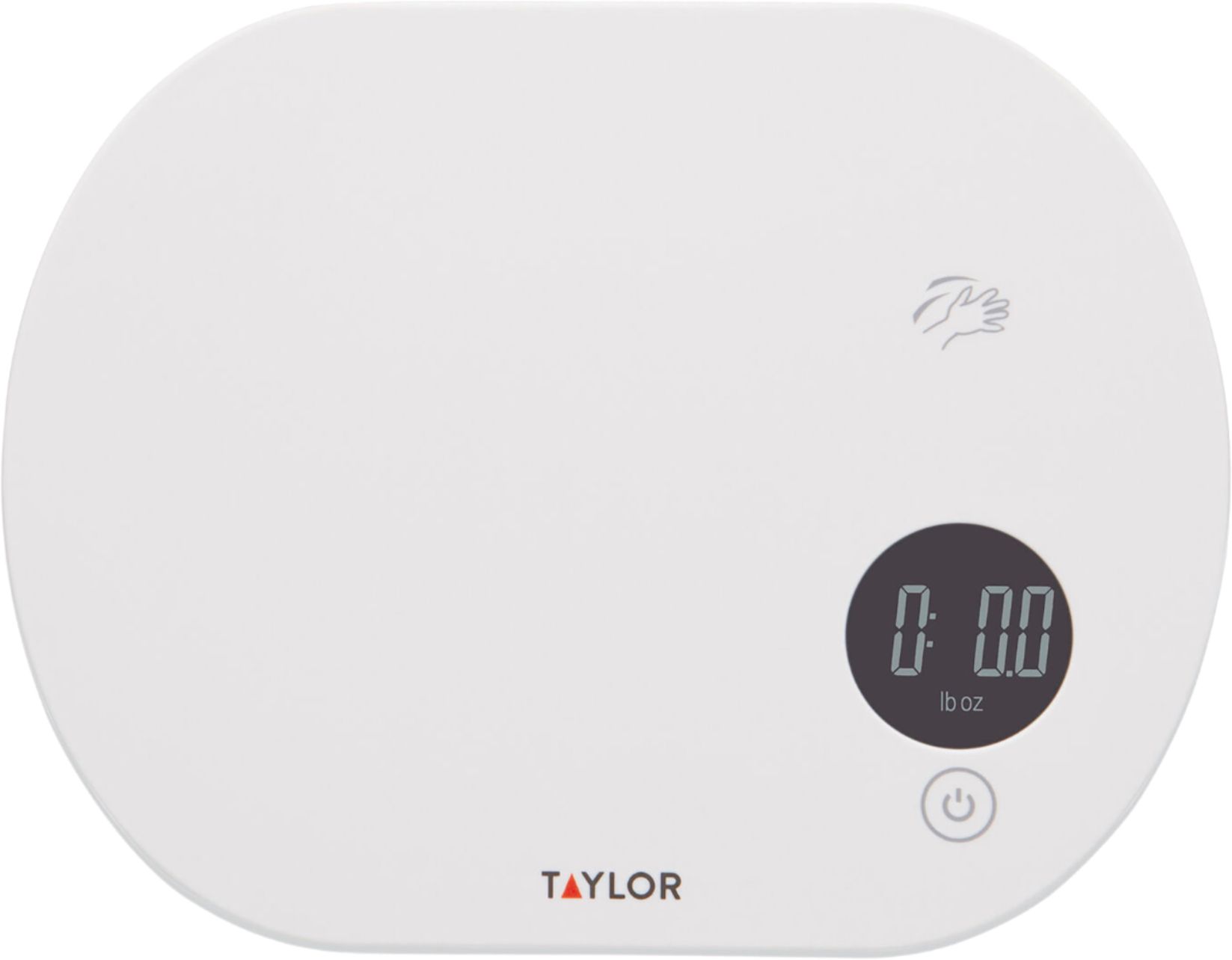 Angle View: Taylor - Touchless Tare Digital Kitchen Scale - White