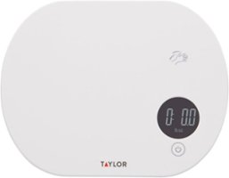 Taylor - Touchless Tare Digital Kitchen Scale - White - Angle_Zoom