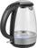 Angle. Insignia™ - 1.7 L Electric Glass Kettle - Clear/Black.