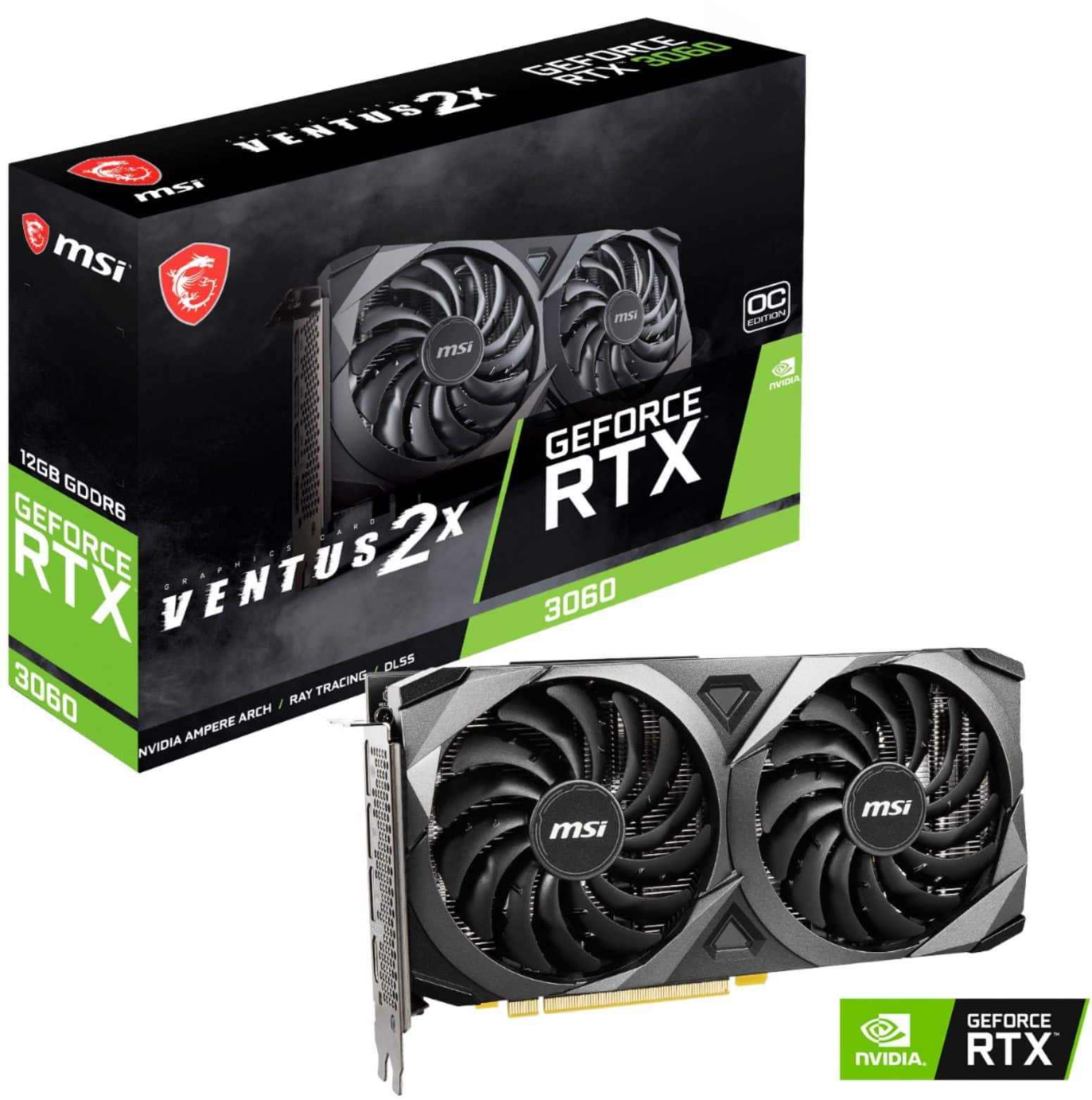 ジャンク】MSI RTX3060 VENTUS 2X 12G OC ＃3-15-