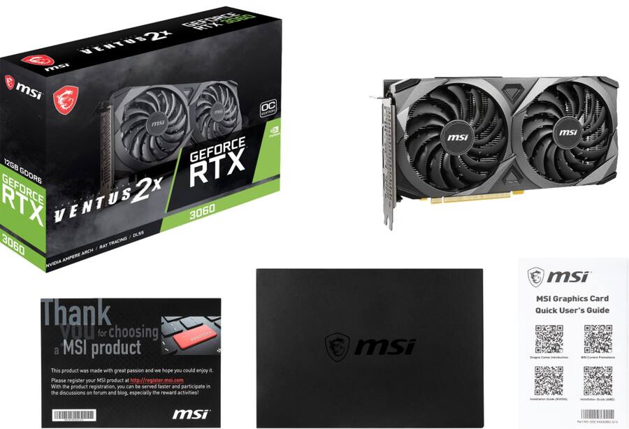 MSI NVIDIA GeForce RTX 3060 Ventus 2X 12G OC 12GB GDDR6 PCI MSI NVIDIA GeForce RTX 3060 Ventus 2X 12G OC 12GB GDDR6 PCI