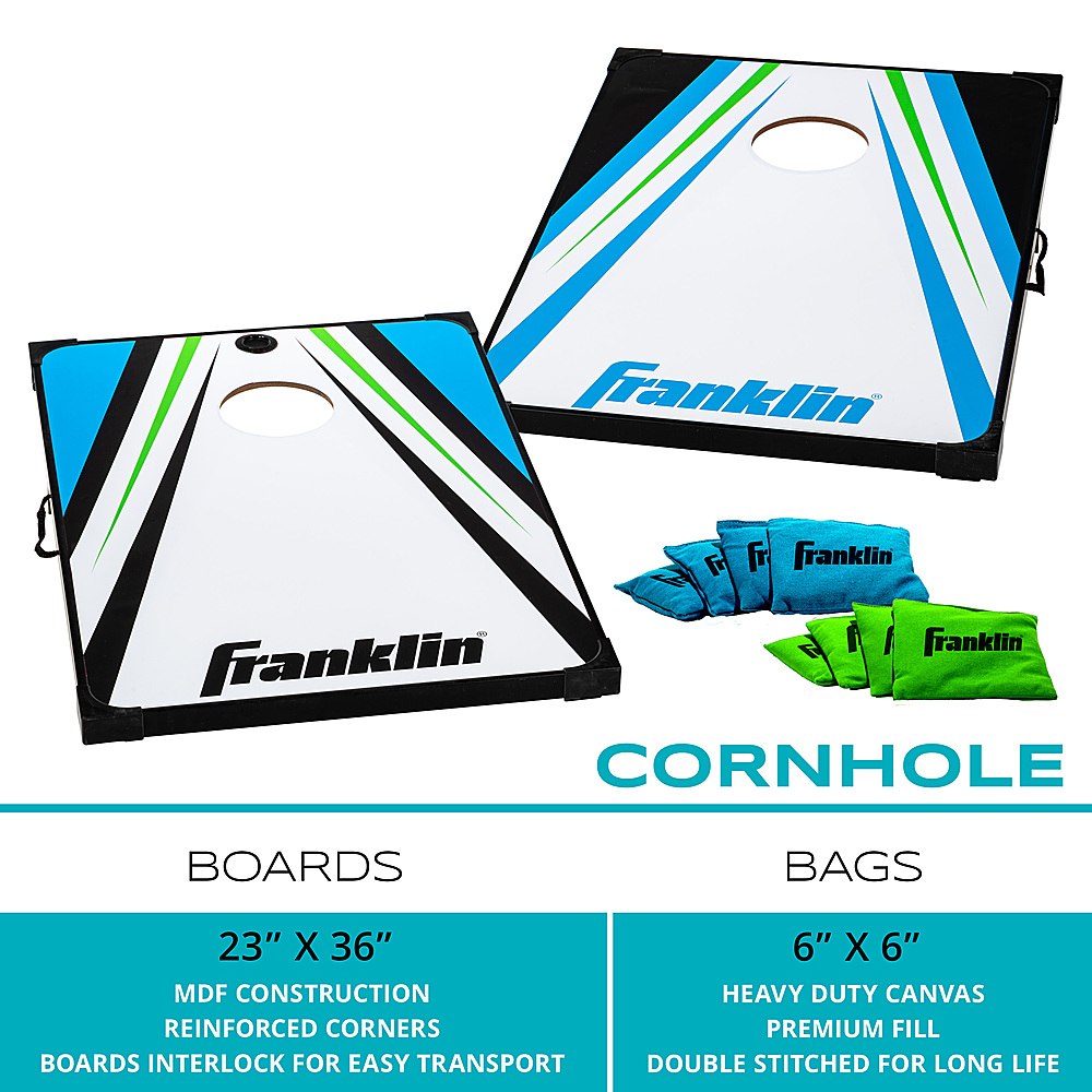 Left View: Franklin Sports - Bluetooth Cornhole Set