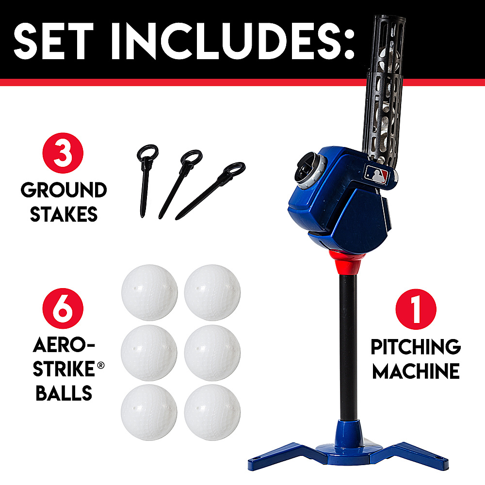 Angle View: Franklin Sports - MLB® 4-IN-1 Pitching Machine Batter & Fielder Combo - Blue