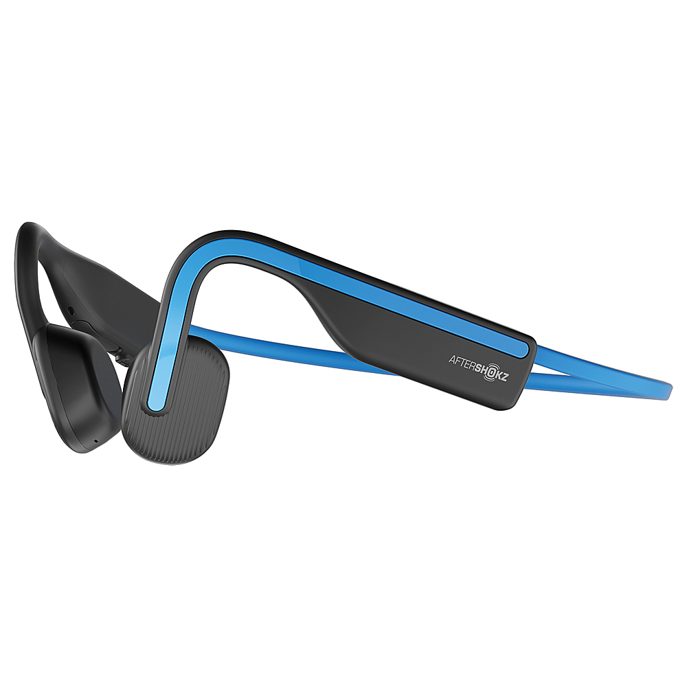 Angle View: AfterShokz - OpenMove Open-Ear Lifestyle Headphones - Blue