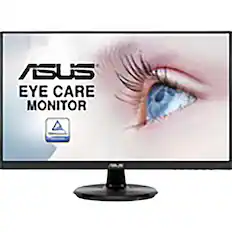 Front. ASUS - Eye Care Monitor - 23.8 inch, Full HD, IPS, Frameless, 75Hz, Adaptive-Sync/FreeSync™, Low Blue Light, Flicker Free - Black.