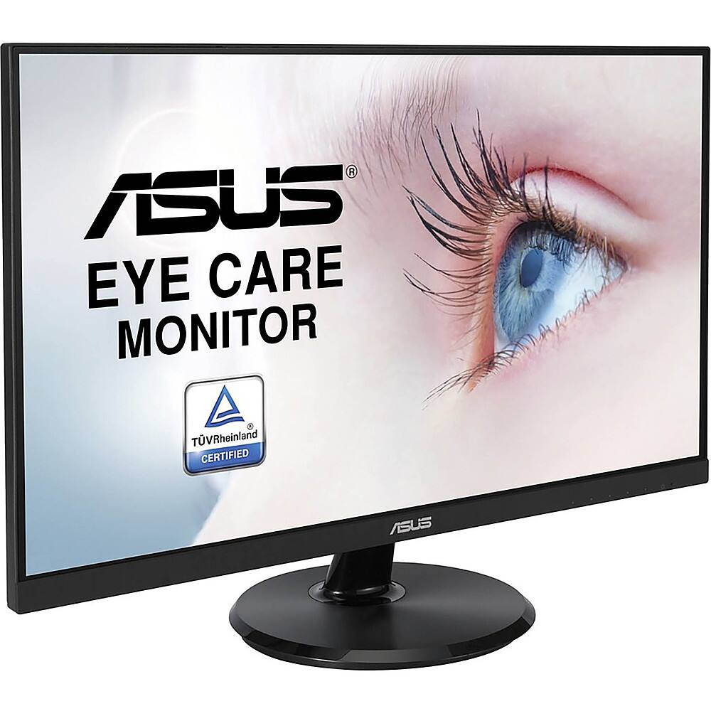 Left. ASUS - Eye Care Monitor - 23.8 inch, Full HD, IPS, Frameless, 75Hz, Adaptive-Sync/FreeSync™, Low Blue Light, Flicker Free - Black.
