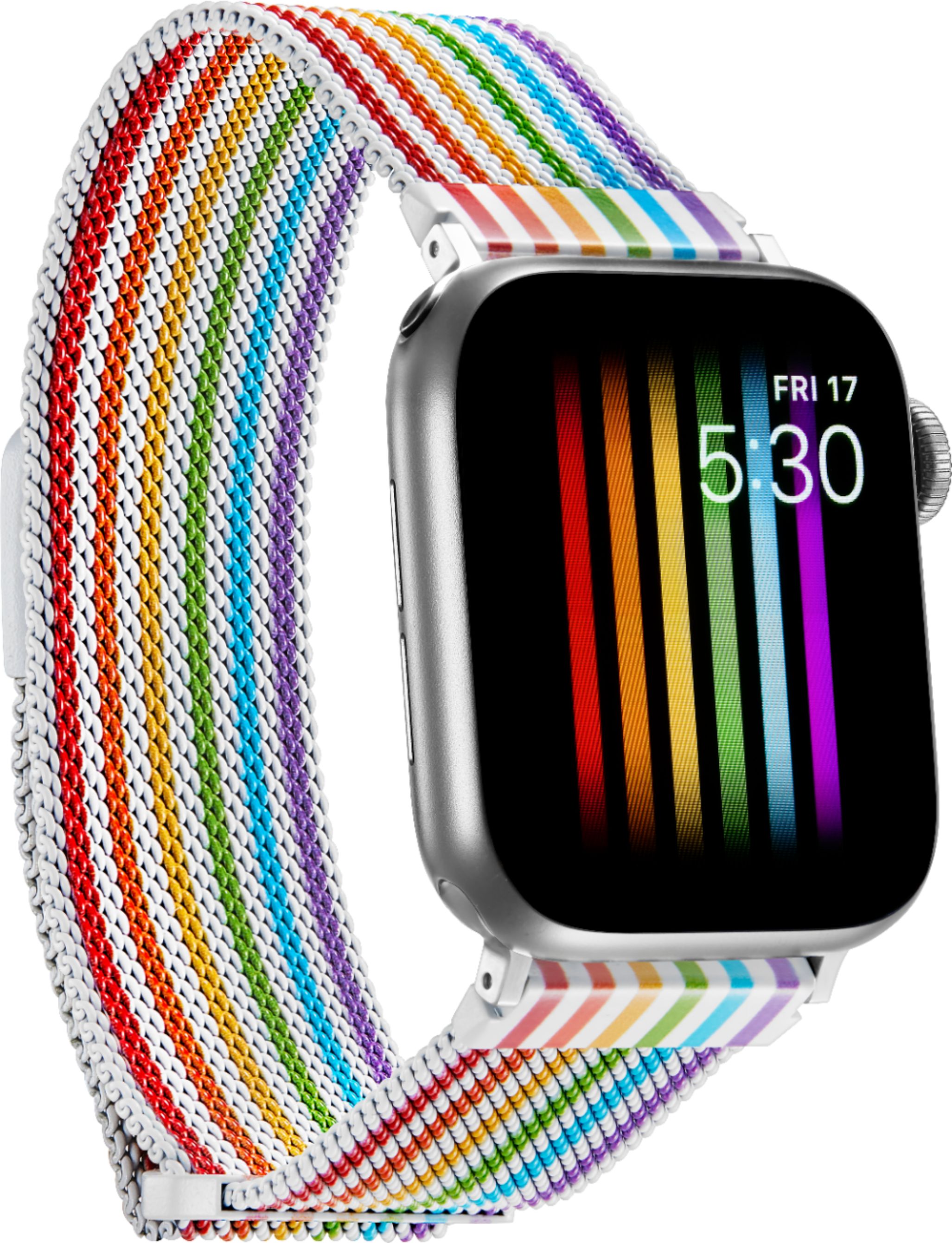 Platinum Magnetic Stainless Steel Mesh Band for Apple Watch