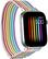 Alt View 13. Platinum™ - Magnetic Stainless Steel Mesh Band for Apple Watch 42mm, 44mm, 45mm (Series 1-8) and Apple Watch Ultra 49mm - Pride Rainbow/White.