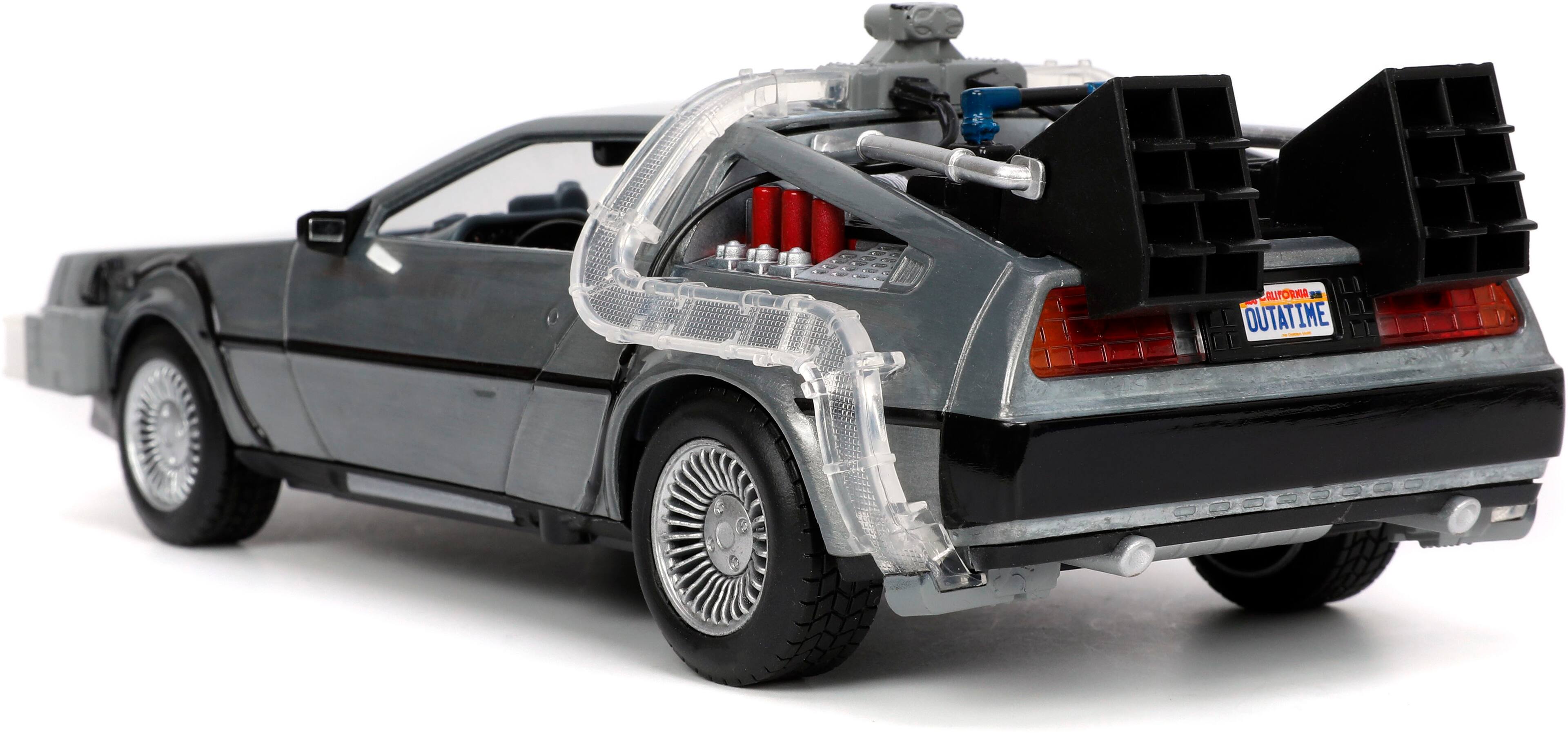 Alt View 12. Jada - Hollywood Rides 1:24th Diecast - Back to the Future 1 DeLorean Time Machine.