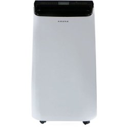 Amana - Portable Air Conditioner with Remote Control for Rooms up to 450-Sq. Ft. - White/Black - Front_Zoom