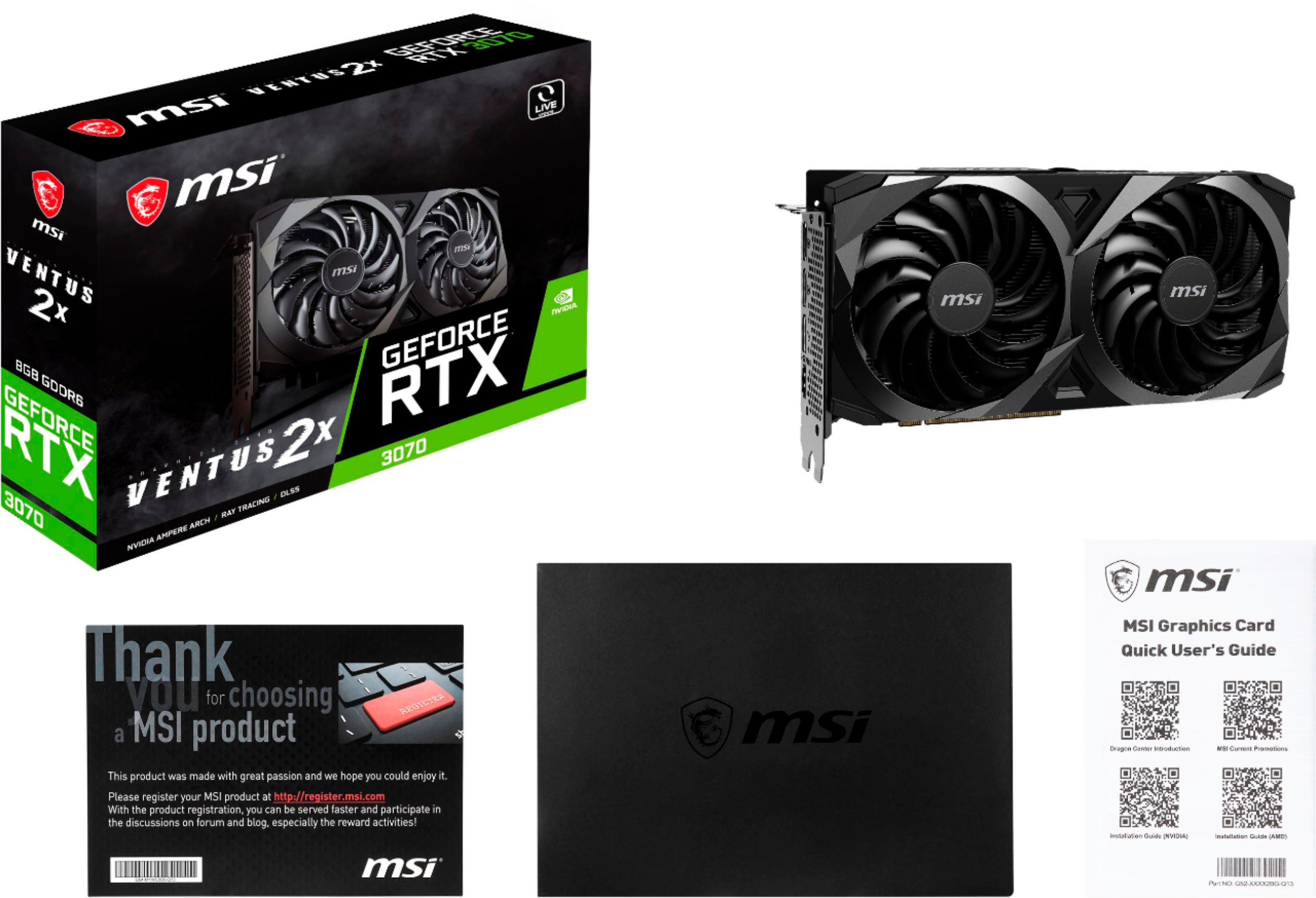 Best Buy: MSI NVIDIA Geforce RTX 3070 Ventus 2X OC 8GB GDDR6 PCI 