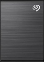 Seagate - One Touch 2TB External USB-C Portable Solid State Drive with Rescue Data Recovery Services - Black - Front_Zoom