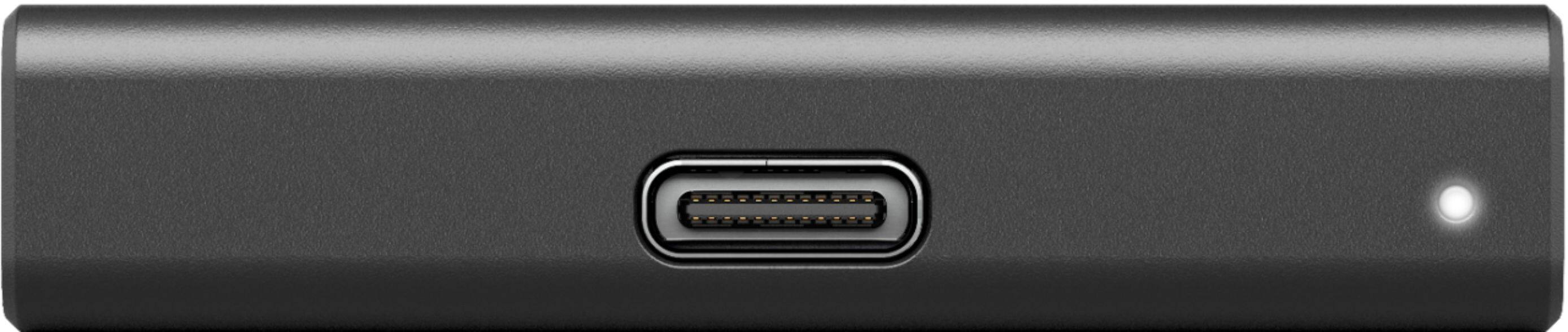 Alt View 11. Seagate - One Touch 2TB External USB-C Portable SSD with Rescue Data Recovery Services - Black.