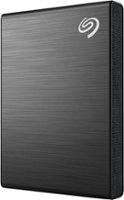 Seagate - One Touch 1TB External USB-C Portable Solid State Drive with Rescue Data Recovery Services - Black - Front_Zoom