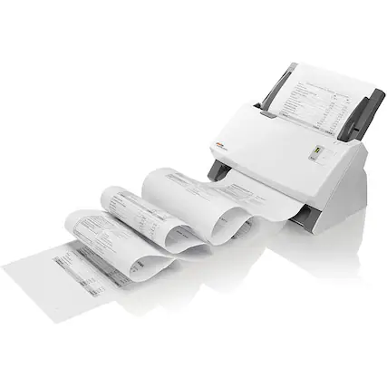 Front. Plustek - SmartOffice PS506U Document Scanner - White.