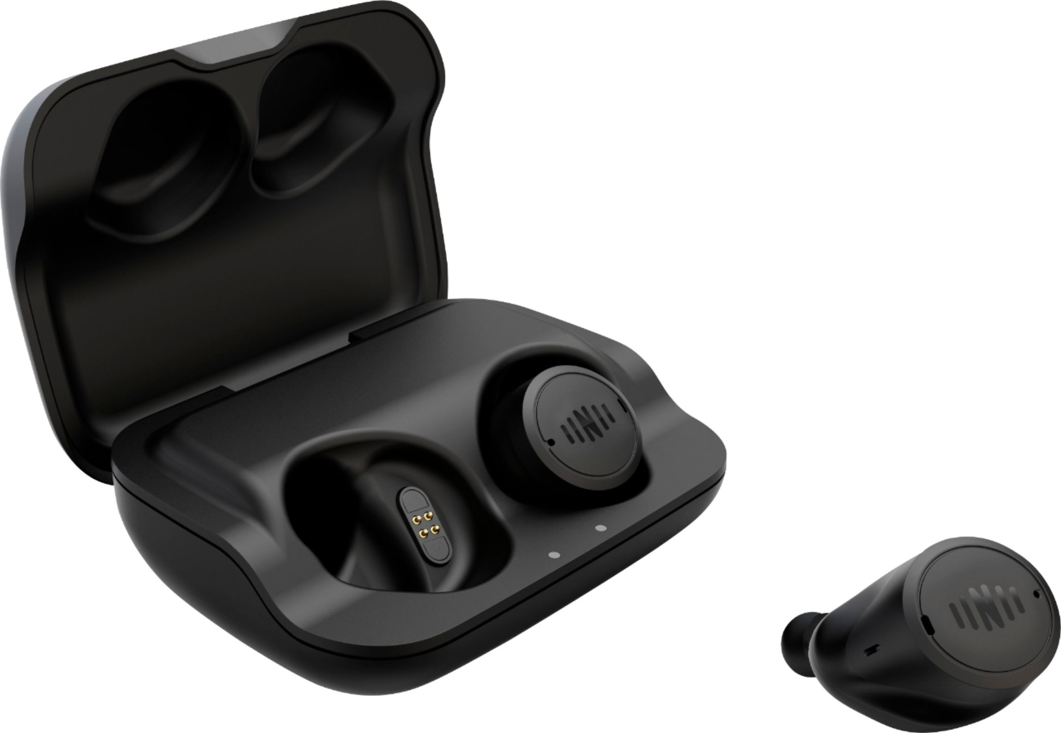 Left View: Nuheara - IQbuds 2 MAX Personal Hearing Amplifier - Black