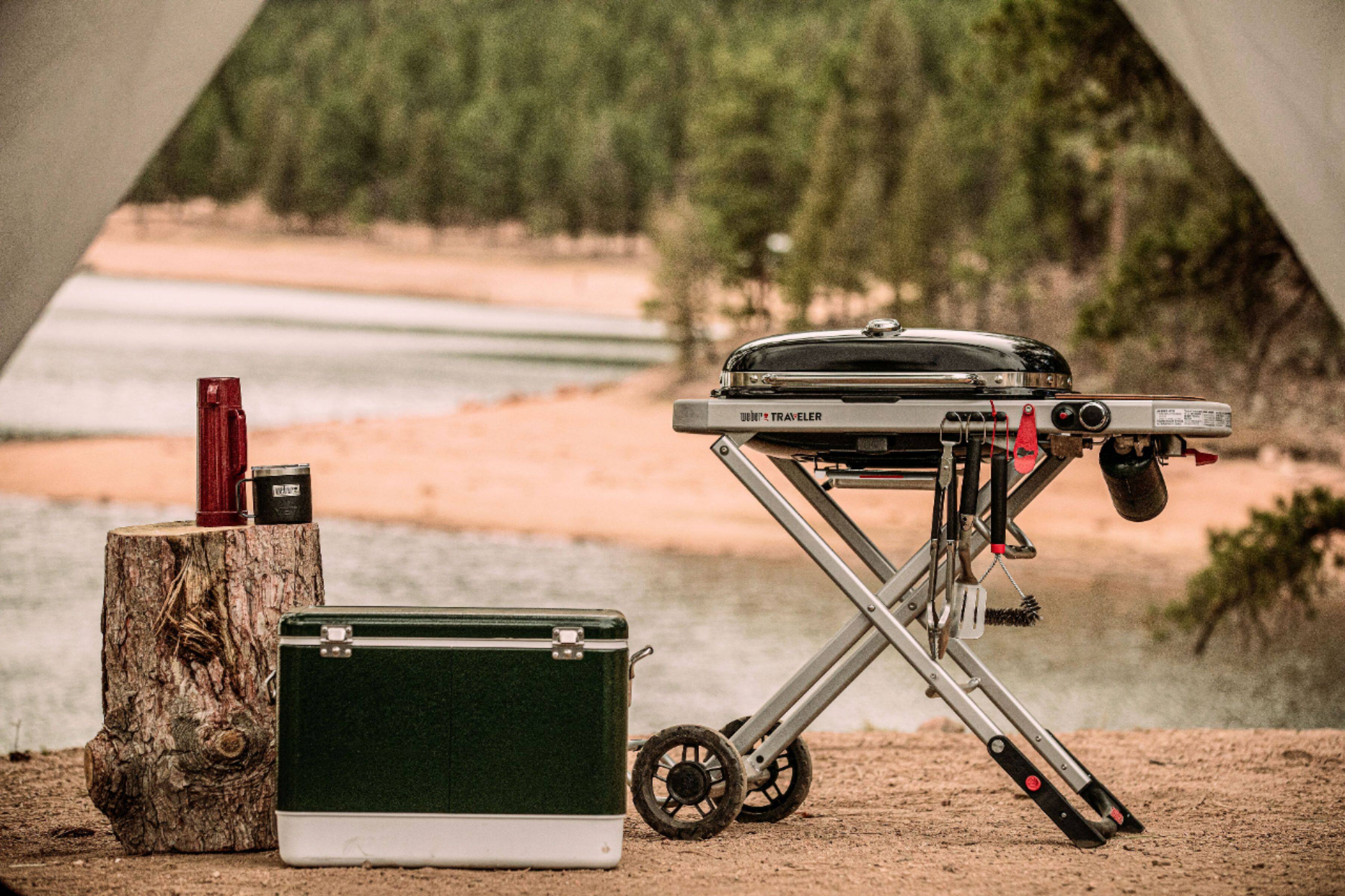 Alt View 15. Weber - Traveler Portable Gas Grill - Black.