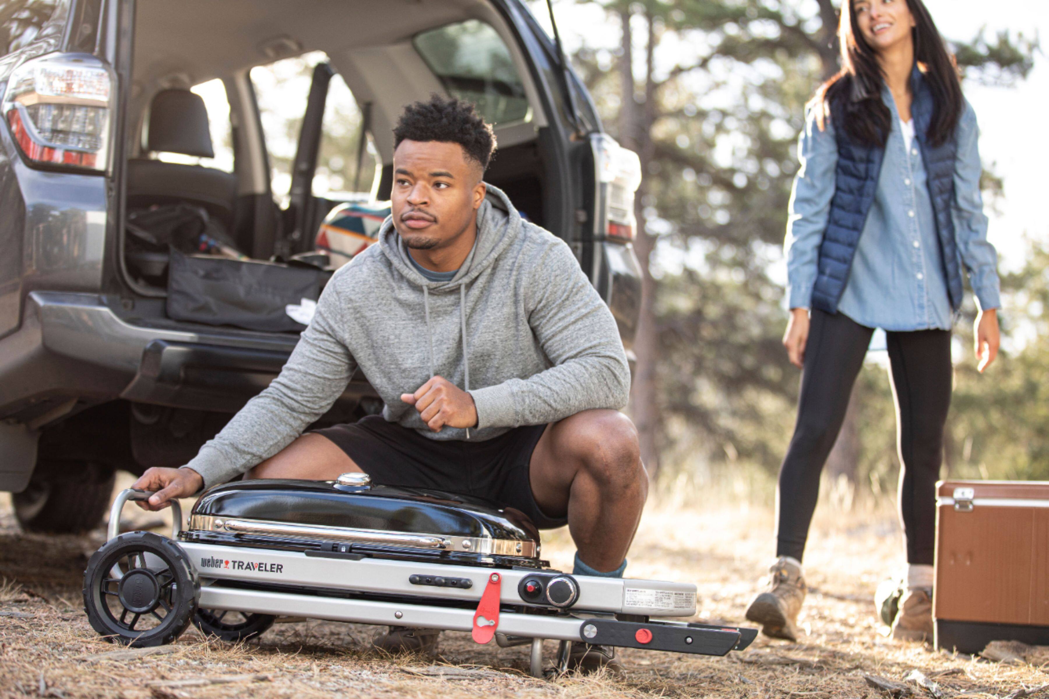 Alt View 16. Weber - Traveler Portable Gas Grill - Black.