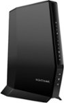 Left. NETGEAR - Nighthawk AX2700 Router with 32 x 8 DOCSIS 3.1 Cable Modem - Black.