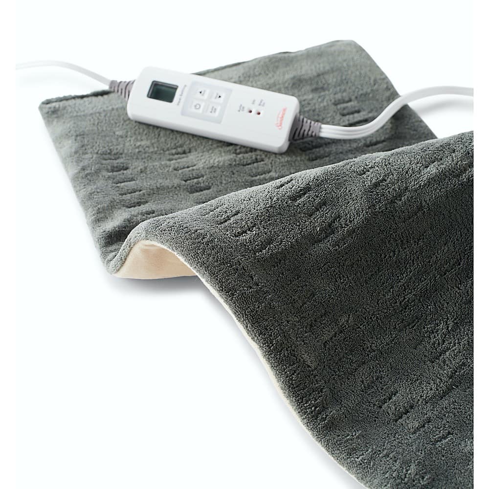 Questions and Answers: Sunbeam Premium Heating Pad with XpressHeat Gray ...