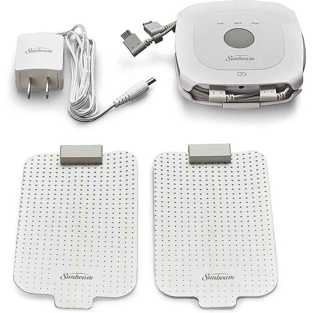 Left View: Sunbeam - GoHeat Portable Heated Patches Starter Kit - White