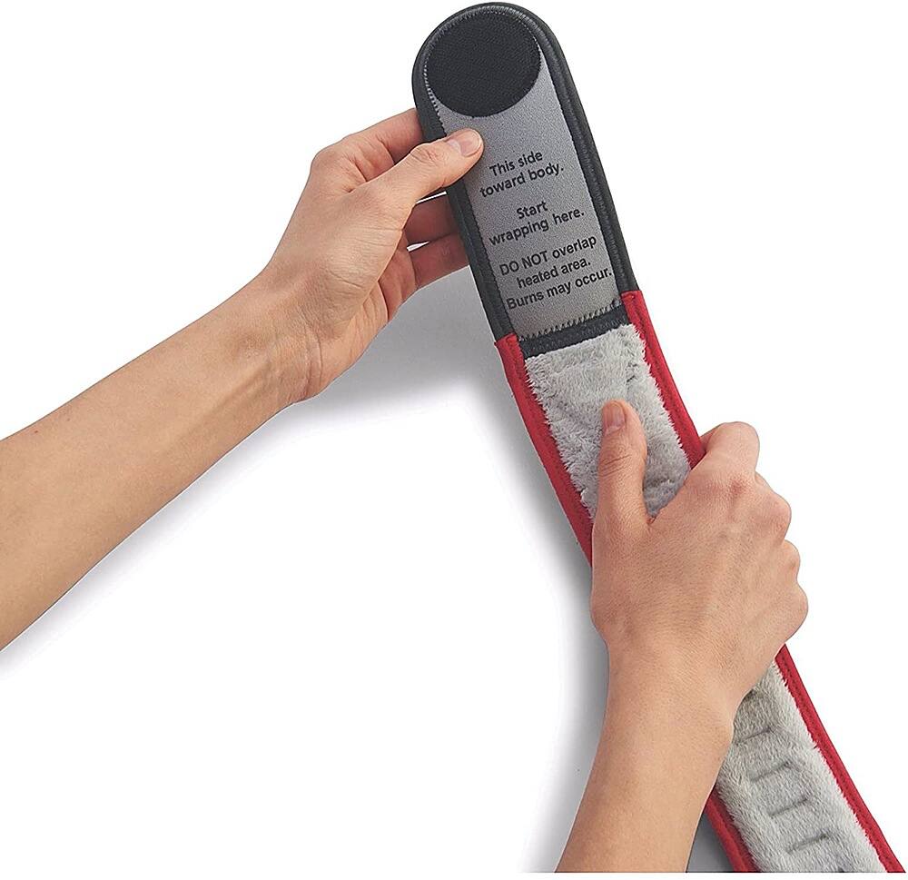 Left. Sunbeam - FlexFit Heated Wrap - Gray.