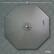 Left. Sun Ray - 9' Round 8Rib Solar Lighted Umbrella - Grey.
