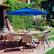 Alt View 11. Sun Ray - 9' Round 8Rib Solar Lighted Umbrella - Royal Blue.