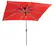 Front. Sun Ray - 9'x7' Rectangular Next Gen Solar Lighted Umbrella - Ruby Red.