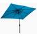 Left. Sun Ray - 9'x7' Rectangular Solar Lighted Umbrella - Teal.