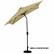 Angle. Sun Ray - 9'x7' Rectangular Solar Lighted Umbrella - Taupe.