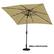 Left. Sun Ray - 9'x7' Rectangular Solar Lighted Umbrella - Taupe.